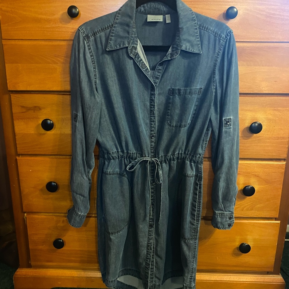 Athleta Denim Shirt Dress - Picture 3 of 9